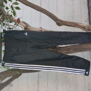 Vintage  Adidas black 3 stripe zip sides track pants sweats sweatpants